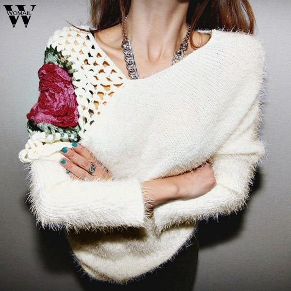 women's sweaters womail women sweater fashion long sleeved lace stitching roses flower casual hollow pullovers female knitwear, White;black
women's sweaters womail women sweater fashion long sleeved lace stitching roses flower casual hollow pullovers female knitwear, White;black
