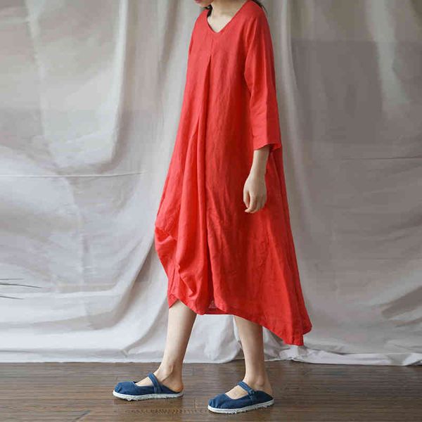 johnature casual clothes asymmetrical summer dress solid three quarter sleeve knee-length o-neck fashion linen women dress 210521, Black;gray
johnature casual clothes asymmetrical summer dress solid three quarter sleeve knee-length o-neck fashion linen women dress 210521, Black;gray