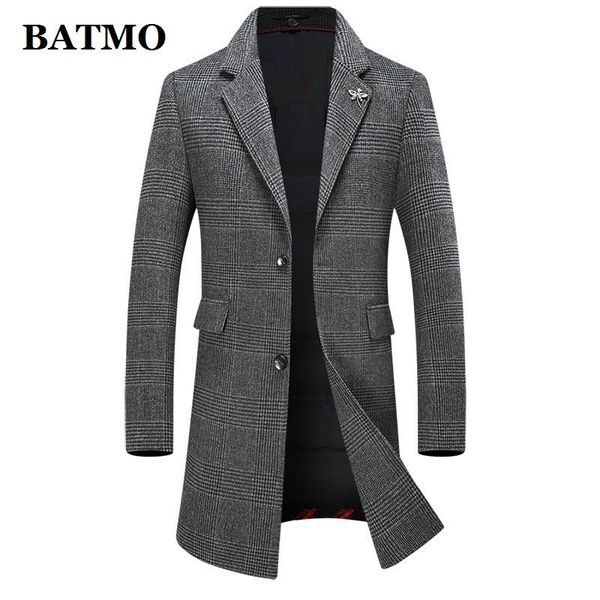 men's wool & blends batmo 2021 arrival autumn&winter plaid trench coat men,mens 90% white duck down liner overcoat,plus-size m-4xl a818, Black
men's wool & blends batmo 2021 arrival autumn&winter plaid trench coat men,mens 90% white duck down liner overcoat,plus-size m-4xl a818, Black