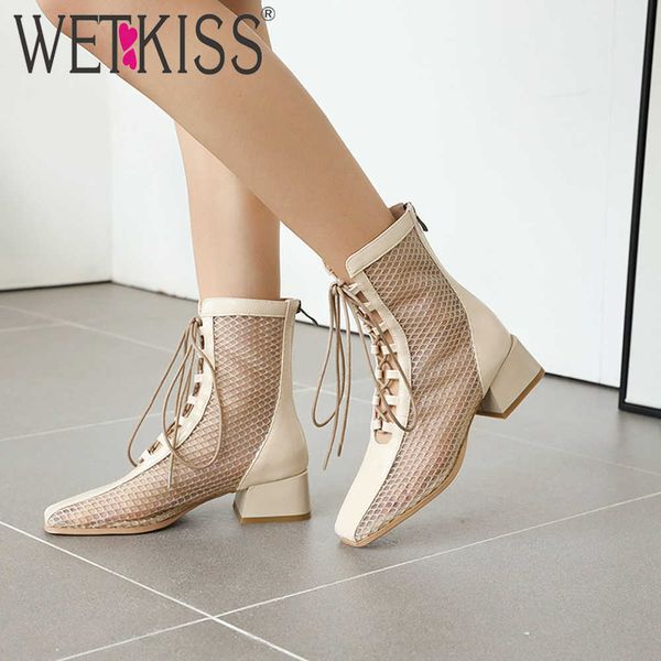 wetkiss ladies mesh booties cross tied square toe chunky heels ankle boots summer dress shoes woman cutouts boot female 210630, Black
wetkiss ladies mesh booties cross tied square toe chunky heels ankle boots summer dress shoes woman cutouts boot female 210630, Black