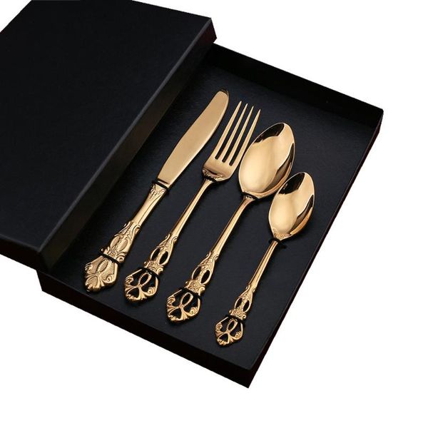 set of cutlery spoon fork knife teaspoon high-quality stainless steel one-piece molding gift dinnerware sets
set of cutlery spoon fork knife teaspoon high-quality stainless steel one-piece molding gift dinnerware sets