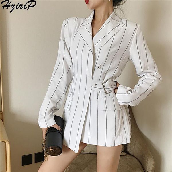 women's suits & blazers hzirip korean 2021 thin blazer long sleeve casual striped coat loose office lady slim retro suit femme jackets, White;black
women's suits & blazers hzirip korean 2021 thin blazer long sleeve casual striped coat loose office lady slim retro suit femme jackets, White;black