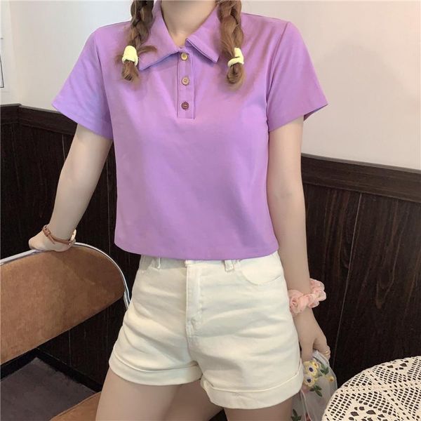 women's t-shirt women summer t-shirts japan style sweet slim turn-down collar short sleeve solid color crop mori girls cute simple tshi, White
women's t-shirt women summer t-shirts japan style sweet slim turn-down collar short sleeve solid color crop mori girls cute simple tshi, White