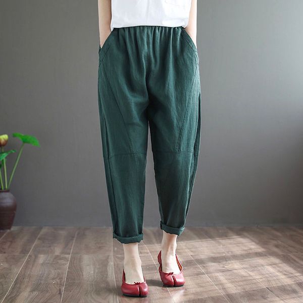women's jeans summer arts style women elastic waist loose ankle-length pants casual cotton linen vintage harem plus size m70 gpj6, Blue
women's jeans summer arts style women elastic waist loose ankle-length pants casual cotton linen vintage harem plus size m70 gpj6, Blue