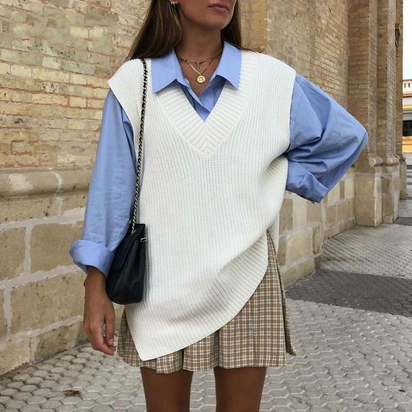 women's vests knitted vest sweater woman winter sweaters for women sleeveless female pullover jumper pull femme chandails, Black;white
women's vests knitted vest sweater woman winter sweaters for women sleeveless female pullover jumper pull femme chandails, Black;white