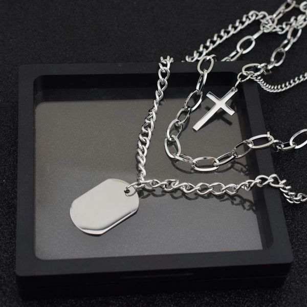 pendant necklaces bungee girl hip hop boy three-layer necklace detachable stainless steel cross wholesale divino niño jesus cubana, Silver
pendant necklaces bungee girl hip hop boy three-layer necklace detachable stainless steel cross wholesale divino niño jesus cubana, Silver