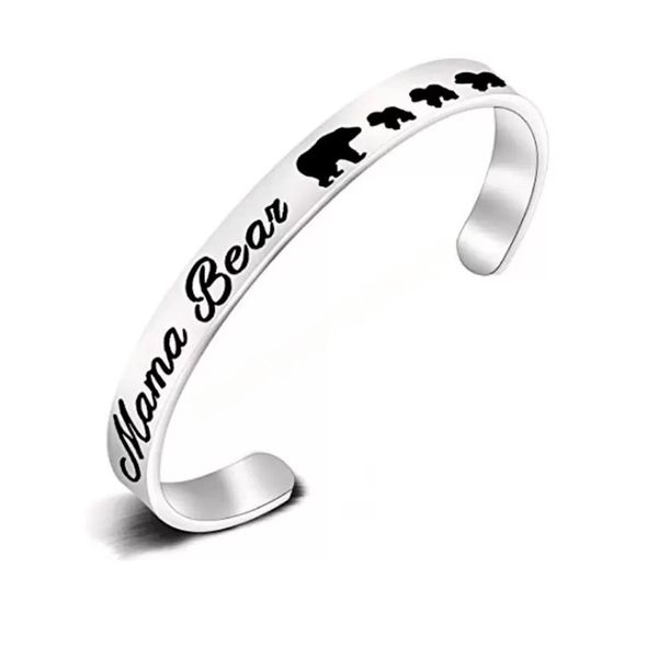 stainless steel mama bear bracelet black animal bears cub bracelets wristband bangle cuff for women children fashion jewelry mother's d
stainless steel mama bear bracelet black animal bears cub bracelets wristband bangle cuff for women children fashion jewelry mother's d