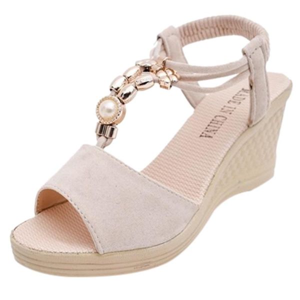 women sandals shoes ladies 2021 fashion wedges string bead casual roman female summer zapatos mujer, Black
women sandals shoes ladies 2021 fashion wedges string bead casual roman female summer zapatos mujer, Black