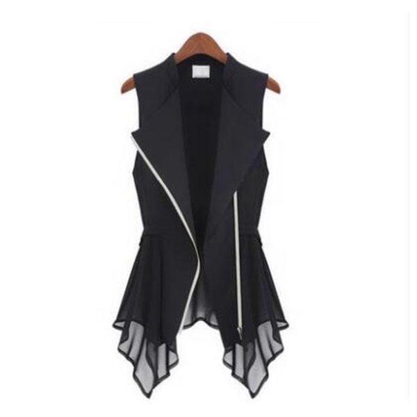 women's vests suit vest female 2021 spring summer fashion slim long lace splice zipper chiffon sleeveless wild autumn a61, Black;white
women's vests suit vest female 2021 spring summer fashion slim long lace splice zipper chiffon sleeveless wild autumn a61, Black;white
