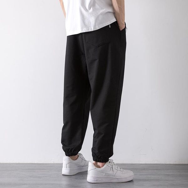 men's pants cropped casual slim loose legged 2021 spring and summer trend harem, Black
men's pants cropped casual slim loose legged 2021 spring and summer trend harem, Black
