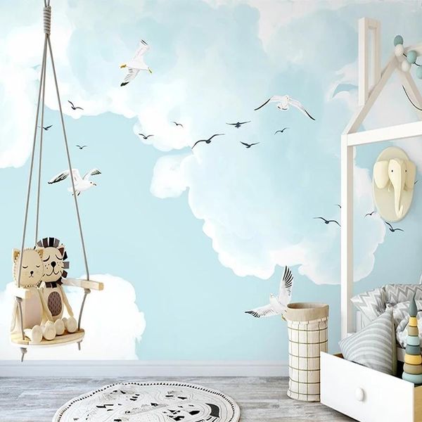wallpapers custom po self-adhesive 3d sky clouds seagull murals children's bedroom home decor waterproof background decore
wallpapers custom po self-adhesive 3d sky clouds seagull murals children's bedroom home decor waterproof background decore