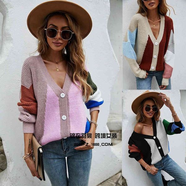 2021 autumn and winter new splicing personalized fashion large sweater women's cardigan trend, White
2021 autumn and winter new splicing personalized fashion large sweater women's cardigan trend, White