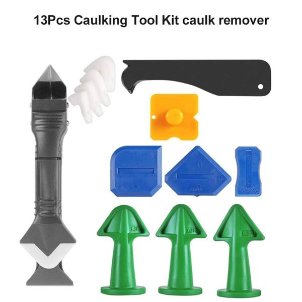 13pcs kitchen remover sealant smooth scraper hand tool accessories caulk nozzle applicator finisher grout kit floor mold removal professiona
13pcs kitchen remover sealant smooth scraper hand tool accessories caulk nozzle applicator finisher grout kit floor mold removal professiona