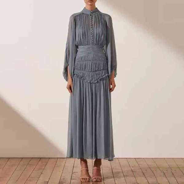 casual dresses chicever frill trim fold pleated slim summer clothes for women stand collar batwing sleeve high waist midi dress female cloth, Black;gray
casual dresses chicever frill trim fold pleated slim summer clothes for women stand collar batwing sleeve high waist midi dress female cloth, Black;gray
