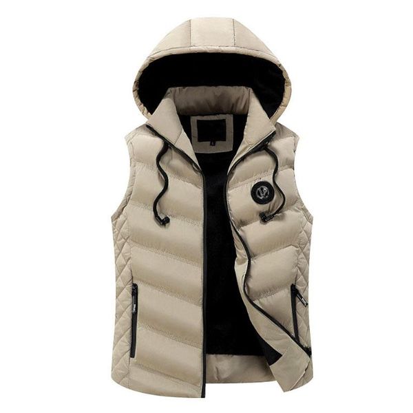 men's vests warm sleeveless vest stylish winter down cotton hooded jacket male zipper waistcoat gilet homme casual coats clothing, Black;white
men's vests warm sleeveless vest stylish winter down cotton hooded jacket male zipper waistcoat gilet homme casual coats clothing, Black;white