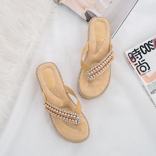 slippers 2021 platform shoes women beaded flip flops peep toe sandals comfortable summer sandalias mujer a521, Black
slippers 2021 platform shoes women beaded flip flops peep toe sandals comfortable summer sandalias mujer a521, Black