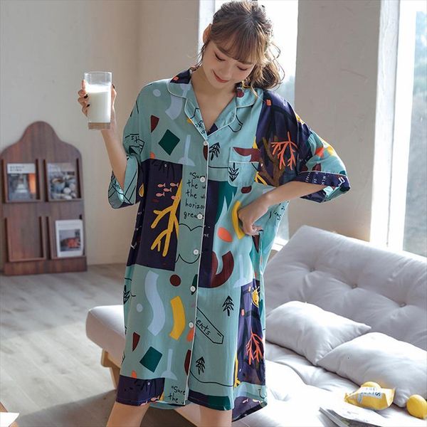 pure viscose nightdress summer thin womens sleepwears european version shirt dress lapel cardigan five point sleeve women nightgown, Black;red
pure viscose nightdress summer thin womens sleepwears european version shirt dress lapel cardigan five point sleeve women nightgown, Black;red