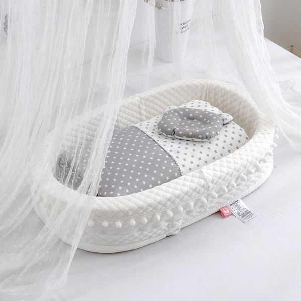 90*50*20cm baby nest bed with pillow portable crib travel infant toddler cotton cradle for born bassinet bumper cribs
90*50*20cm baby nest bed with pillow portable crib travel infant toddler cotton cradle for born bassinet bumper cribs