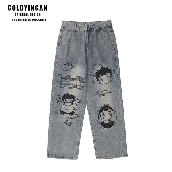 men's jeans coldyingan 2021 anime print man streetwear men hip hop pants fashion baggy punk cartoon trousers, Blue
men's jeans coldyingan 2021 anime print man streetwear men hip hop pants fashion baggy punk cartoon trousers, Blue