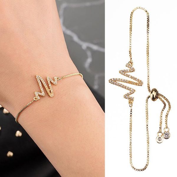 link, chain rhinestone alloy bracelet for women electrocardiogram shape hypoallergenic cuff bracelets cx17, Black
link, chain rhinestone alloy bracelet for women electrocardiogram shape hypoallergenic cuff bracelets cx17, Black