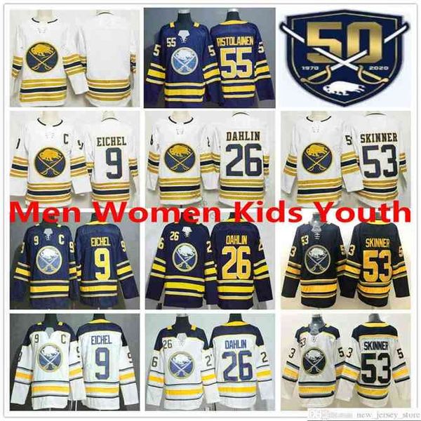 96 buffalo sabres golden 50th season blue hockey 9 jack eichel 53 jeff skinner 26 rasmus dahlin 23 sam reinhart 55 rasmus ristolainen jersey, Black
96 buffalo sabres golden 50th season blue hockey 9 jack eichel 53 jeff skinner 26 rasmus dahlin 23 sam reinhart 55 rasmus ristolainen jersey, Black
