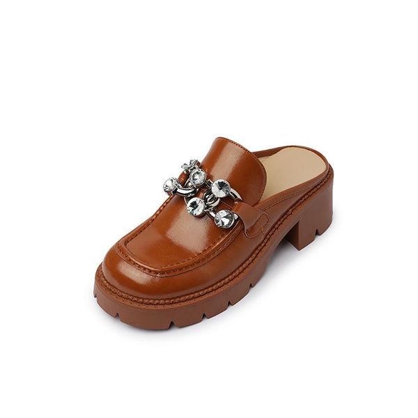 slippers 2021 natural leather round toe slipper chain decoration young lady daily wear leisure british style women shoes, Black
slippers 2021 natural leather round toe slipper chain decoration young lady daily wear leisure british style women shoes, Black
