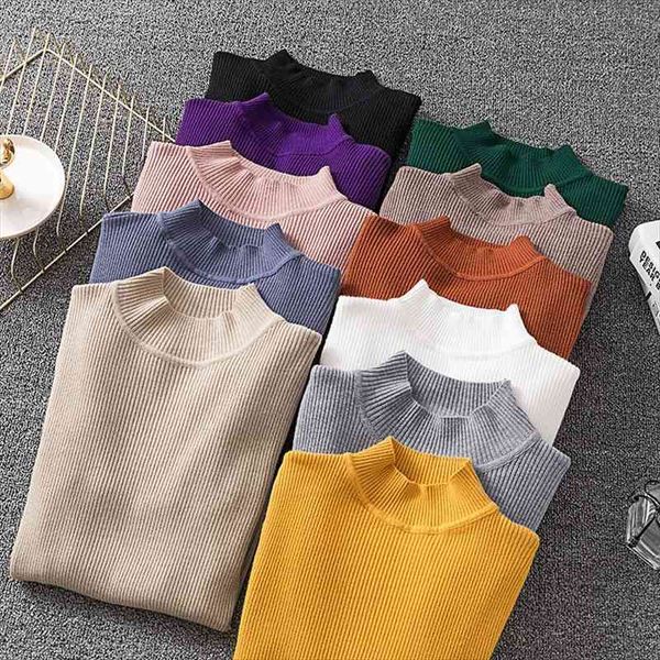 sweater women high neck knitted pullover sweater autumn winter clothes women solid casual slim basic knit pull femme, White;black
sweater women high neck knitted pullover sweater autumn winter clothes women solid casual slim basic knit pull femme, White;black