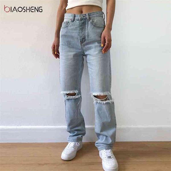 ripped jean high waist mom baggy straight pants fashion casual loose trousers female full length y2k 210629, Blue
ripped jean high waist mom baggy straight pants fashion casual loose trousers female full length y2k 210629, Blue