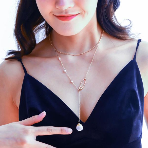 pendant necklaces fashion gold pearl necklace pin clavicle chain baroque multi layer women's jewelry party gift 2021, Silver
pendant necklaces fashion gold pearl necklace pin clavicle chain baroque multi layer women's jewelry party gift 2021, Silver