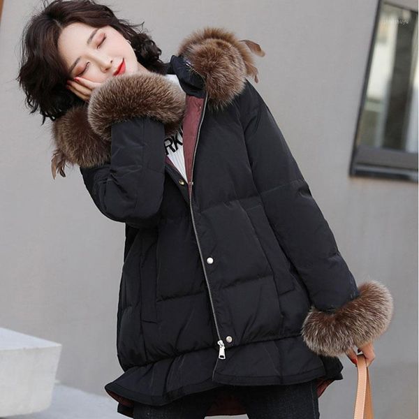 women's down & parkas winter jacket women plus size thicken outerwear solid big fur collar hooded coats short female cotton padded basi, Black
women's down & parkas winter jacket women plus size thicken outerwear solid big fur collar hooded coats short female cotton padded basi, Black