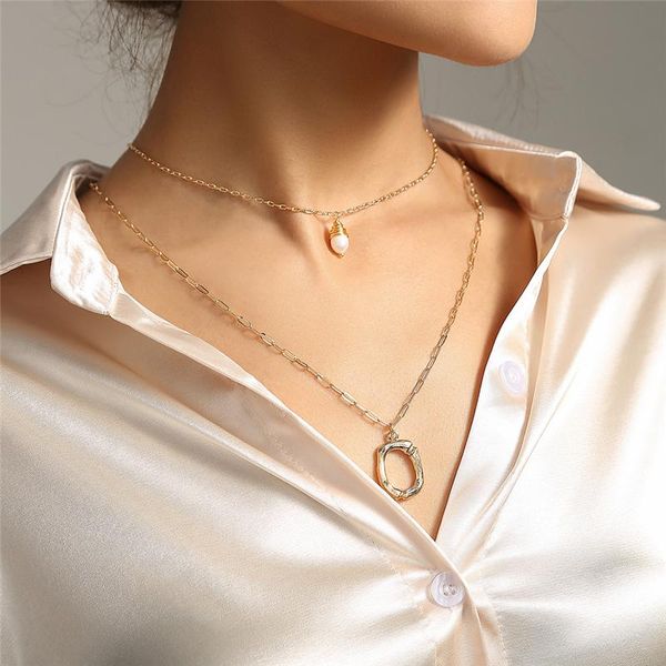 pendant necklaces fashion luxury pearl double clavicle chain necklace for women gold color urban moden girl jewelry accessories gifts, Silver
pendant necklaces fashion luxury pearl double clavicle chain necklace for women gold color urban moden girl jewelry accessories gifts, Silver