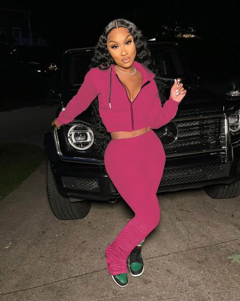 women's two piece pants 2021 solid autumn zipper hoodies jacket pleated ruched set jogger femme sportwear tracksuit women, White
women's two piece pants 2021 solid autumn zipper hoodies jacket pleated ruched set jogger femme sportwear tracksuit women, White