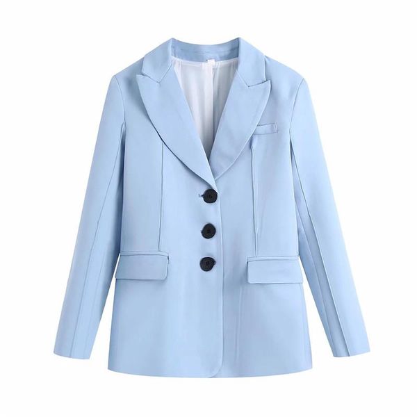 women's suits & blazers doujili fashion blue suit 2021 spring autumn style long sleeve black buttons pocket office ladies coat jacket, White;black
women's suits & blazers doujili fashion blue suit 2021 spring autumn style long sleeve black buttons pocket office ladies coat jacket, White;black
