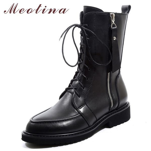 autumn real leather ankle boots women zipper thick heels short genuine round toe shoes lady winter size 42 210517, Black
autumn real leather ankle boots women zipper thick heels short genuine round toe shoes lady winter size 42 210517, Black