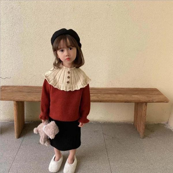 pullover autumn knitted sweater for girls cute patchwork button long sleeve kids' turtleneck sweaters toddler children girl outwear top, Blue
pullover autumn knitted sweater for girls cute patchwork button long sleeve kids' turtleneck sweaters toddler children girl outwear top, Blue