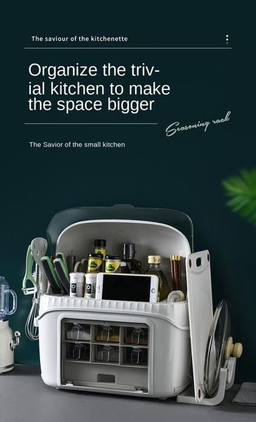 the kitchen small tools multi-function receive a case caster seasoning box body shelf storage containers bottles & jars
the kitchen small tools multi-function receive a case caster seasoning box body shelf storage containers bottles & jars