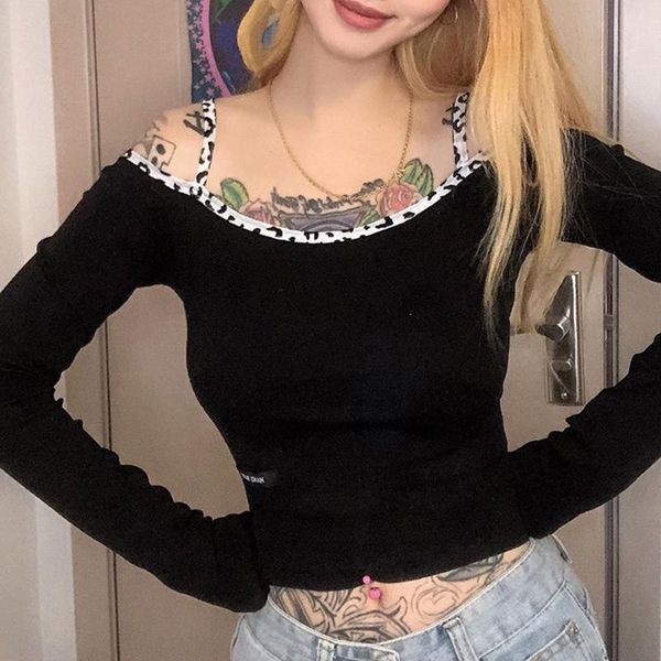women's t-shirt high street spring autumn the fashion hipster simple thin strapless one word collar long sleeve top, White
women's t-shirt high street spring autumn the fashion hipster simple thin strapless one word collar long sleeve top, White