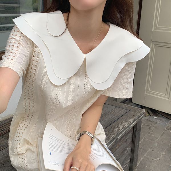 casual dresses korean chic soft cream apricot double layer baby collar irregular wave edge hollow lace hook flower dress g0um, Black;gray
casual dresses korean chic soft cream apricot double layer baby collar irregular wave edge hollow lace hook flower dress g0um, Black;gray