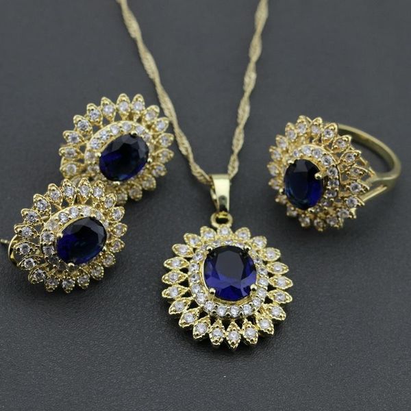 earrings & necklace sell blue zircon austria crystal flower jewelry set pendant ring for women gift box, Silver
earrings & necklace sell blue zircon austria crystal flower jewelry set pendant ring for women gift box, Silver