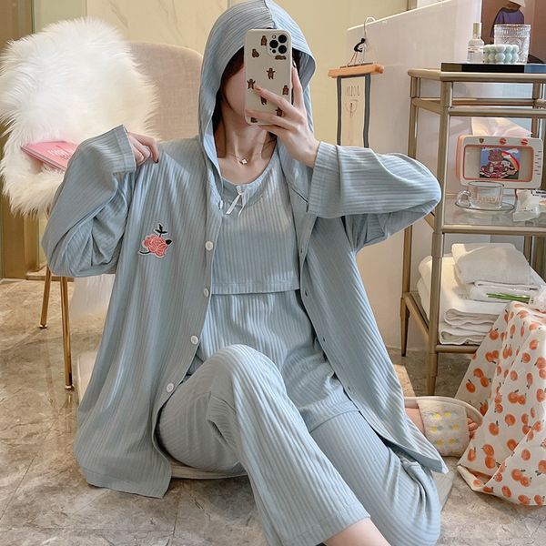 sleepwear spring chic cotton maternity nursing sleepwear sets loose pajamas suits clothes for pregnant women pregnancy home lounge wear, Black;red
sleepwear spring chic cotton maternity nursing sleepwear sets loose pajamas suits clothes for pregnant women pregnancy home lounge wear, Black;red
