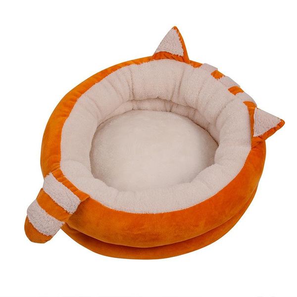 cat beds & furniture cute plush winter bed, soft warm and comfortable dog cushion, christmas gift