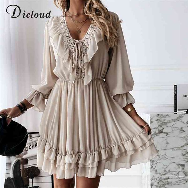 dicloud lace women's party dress black elegant long sleeve ruffle chiffon dress summer sheer v neck ladies clothing 210409, Black;gray
dicloud lace women's party dress black elegant long sleeve ruffle chiffon dress summer sheer v neck ladies clothing 210409, Black;gray