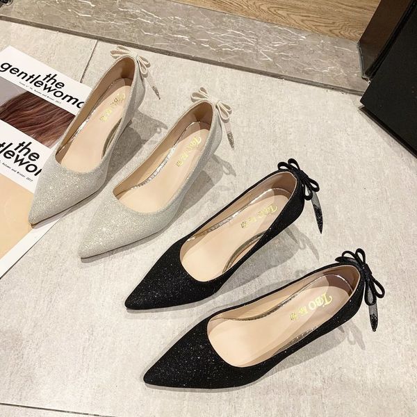 luxury dress shoes women's single shoe 2021 pointed high women's temperament french dign minority thin heels summer style, Black
luxury dress shoes women's single shoe 2021 pointed high women's temperament french dign minority thin heels summer style, Black