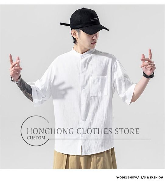 s-6xl summer fashion men's five-minute sleeve shirt loose large size standing collar short sleeves suits & blazers, White;black
s-6xl summer fashion men's five-minute sleeve shirt loose large size standing collar short sleeves suits & blazers, White;black
