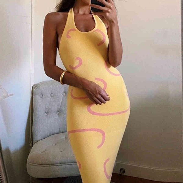 knitted bodycon long dress women y2k halter neck summer yellow sleeveless midi dress backless party beach dresses 210415, Black;gray
knitted bodycon long dress women y2k halter neck summer yellow sleeveless midi dress backless party beach dresses 210415, Black;gray