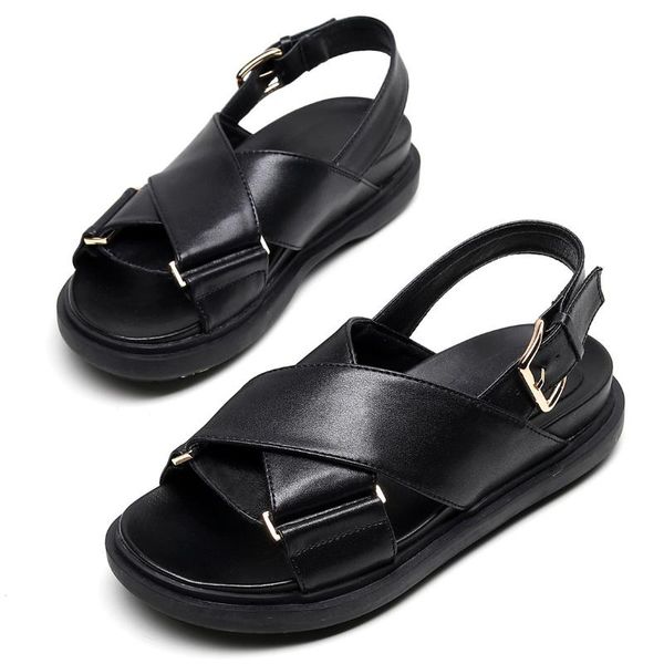 summer peep toe sandals women black genuine leather flat cowhide gladiator shoes girls rubber sole strap roman footwear
summer peep toe sandals women black genuine leather flat cowhide gladiator shoes girls rubber sole strap roman footwear