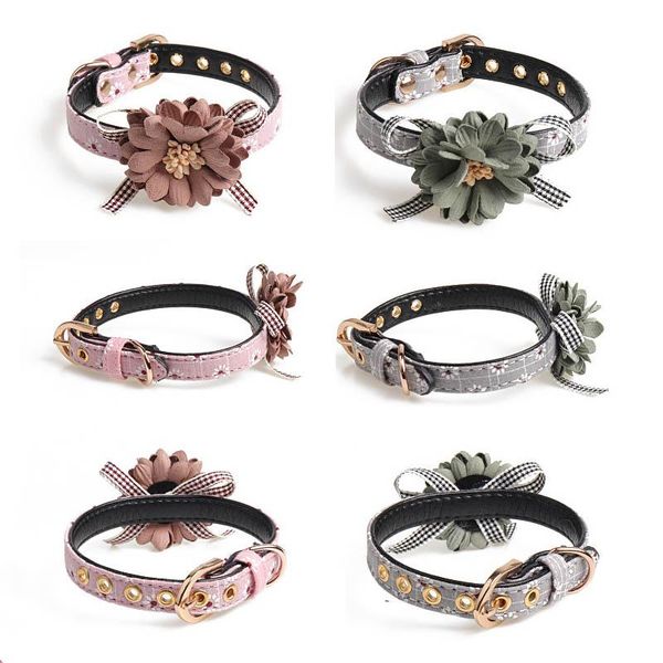 dog collar pet products 1 pc adjustable neck strap flower shape pu leather small leads cat bow tie collars & leashes
dog collar pet products 1 pc adjustable neck strap flower shape pu leather small leads cat bow tie collars & leashes