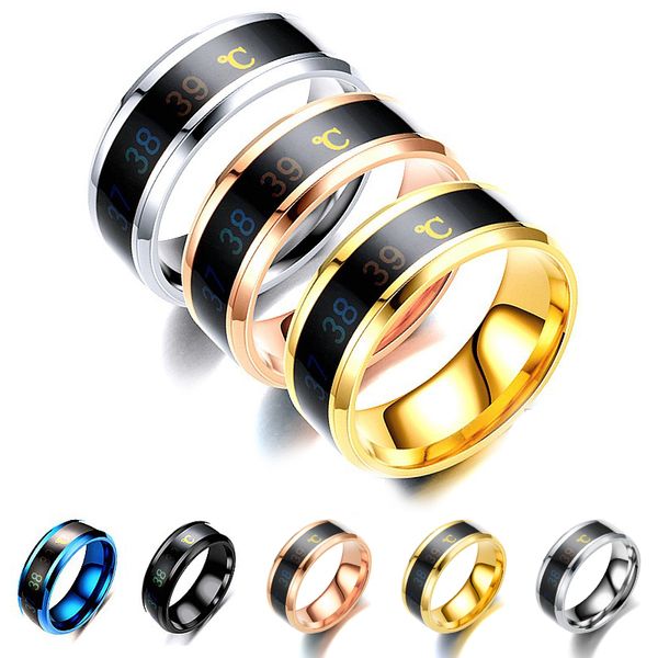 stainless steel band ring smart sensor body intelligent display real-time temperature test finger rings for women men #6-#13, Silver
stainless steel band ring smart sensor body intelligent display real-time temperature test finger rings for women men #6-#13, Silver