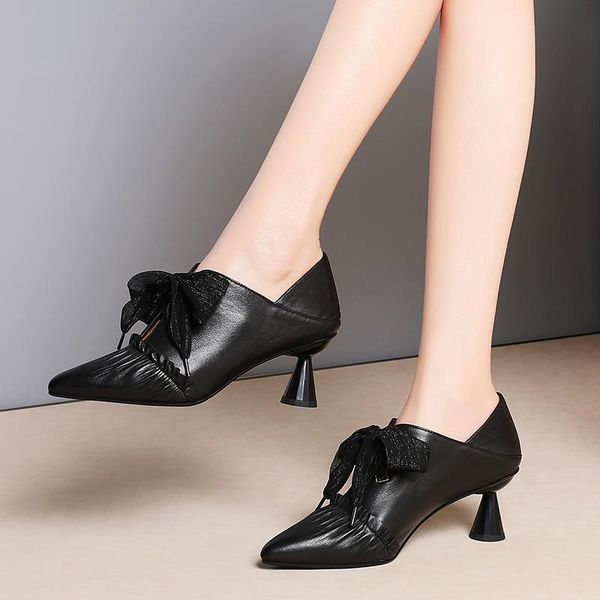 dress shoes 2021 spring and autumn style with wild lace ladies leather lace-up pointed women's x225, Black
dress shoes 2021 spring and autumn style with wild lace ladies leather lace-up pointed women's x225, Black