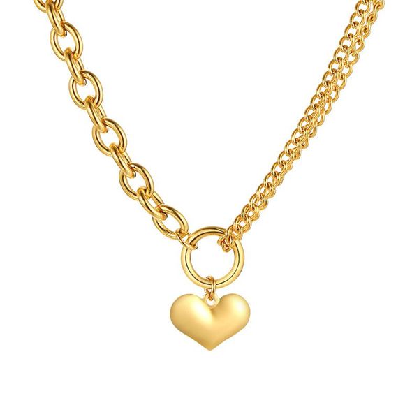 chains fashion simple niche design chain necklace for women gold stainless steel jewelry heart pendant choker collier aesthetic gifts, Silver
chains fashion simple niche design chain necklace for women gold stainless steel jewelry heart pendant choker collier aesthetic gifts, Silver